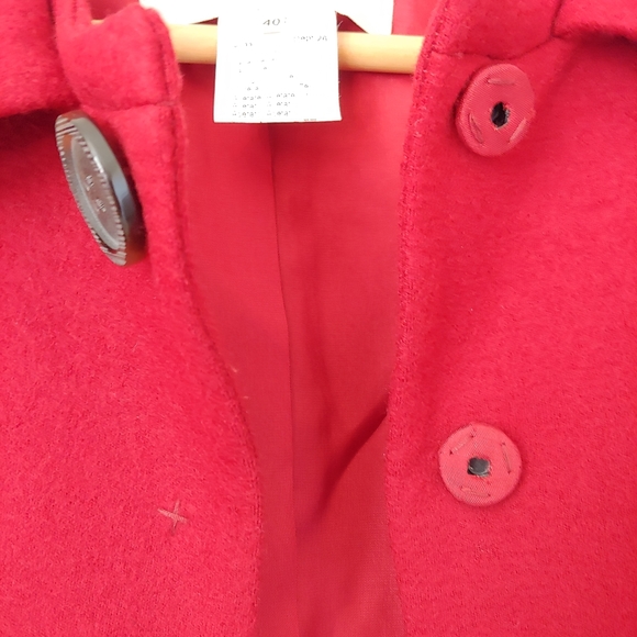 Gerard Darel Wool Button Up Collared Jacket Red Size 8 - Picture 14 of 16